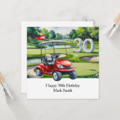 Golf 30e verjaardag op de golfbaan kaart (Voorkant / Achterkant in situ)