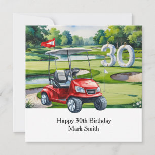 Golf 30e verjaardag op de golfbaan kaart