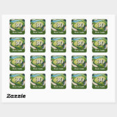 Golf 30e verjaardag op de golfbaan vierkante sticker (Vel)