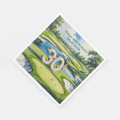 Golf 30e verjaardag op golfbaan servet (Hoek)
