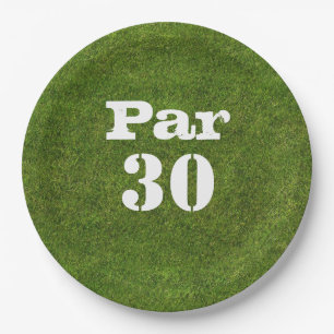 Golf 30e verjaardag Par tee dertig feestje Papieren Bordje