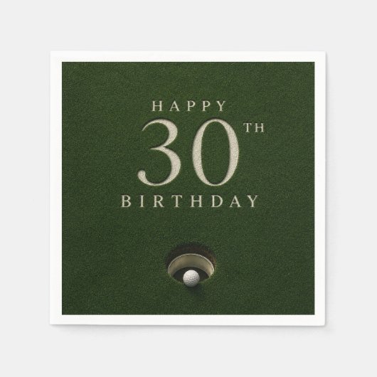 Golf 30e verjaardag Par tee  Servet (Voorkant)