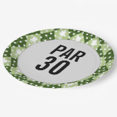 Golf 30e verjaardag van polka stip golfer papieren bordje (Gekanteld)