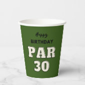 Golf 30e verjaardag voor golfer papieren bekers (Voorkant)