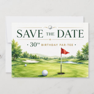 Golf 30e verjaardagsfeestje kaart