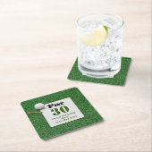 Golf 30th Birthday met golfbal op groen gras Kartonnen Onderzetters (Insitu)