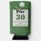 Golf 30th Birthday met golfbal op groen gras Seltzer Blikjeskoeler (Voorkant)