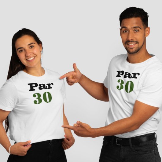 Golf 30th Birthday Par t-shirt 30party