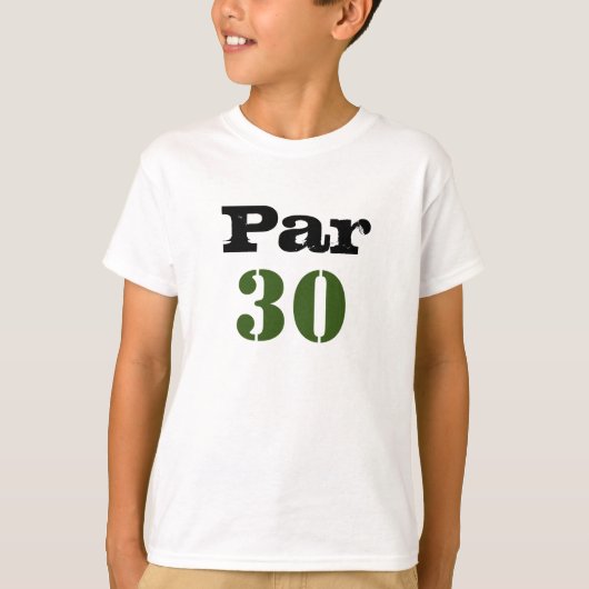 Golf 30th Birthday Par t-shirt 30party (Voorkant)