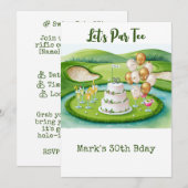 Golf 30th Birthday Par t-shirt 30party Kaart (Voorkant / Achterkant)