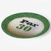 Golf 30th Birthday Par t-shirt 30party Papieren Bordje (Gekanteld)