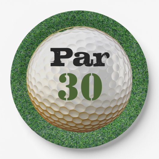 Golf 30th Birthday Par t-shirt 30party Papieren Bordje (Voorkant)