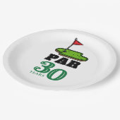 Golf 30th Birthday Par t-shirt 30party Papieren Bordje (Gekanteld)