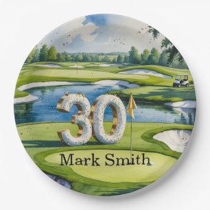Golf 30th Birthday Par t-shirt 30party Papieren Bordje