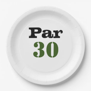 Golf 30th Birthday Par t-shirt 30party Papieren Bordje