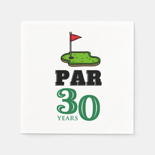 Golf 30th Birthday Par t-shirt 30party Servet (Voorkant)