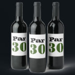Golf 30th Birthday Par t-shirt party met nummer Wijn Etiket<br><div class="desc">Golf 30e Verjaardag Par t-shirt feest met nummer Wijnlabel</div>