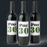 Golf 30th Birthday Par t-shirt party met nummer Wijn Etiket<br><div class="desc">Golf 30e Verjaardag Par t-shirt feest met nummer Wijnlabel</div>