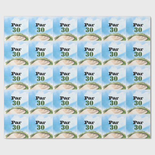 Golf 30th Birthday Par tee thirty party   Cadeaupapier (Vlak)