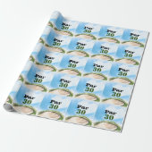 Golf 30th Birthday Par tee thirty party   Cadeaupapier (Uitgerold)