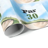 Golf 30th Birthday Par tee thirty party   Cadeaupapier (Rol Hoek)