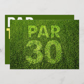 Golf 30th Birthday Party Kaart (Voorkant / Achterkant)