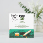 Golf 30th Birthday party Kaart (Staand voorkant)