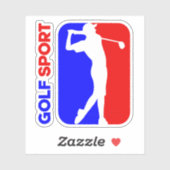 Golf | 3"x 3" — Glanzende transparante sticker (Vel)