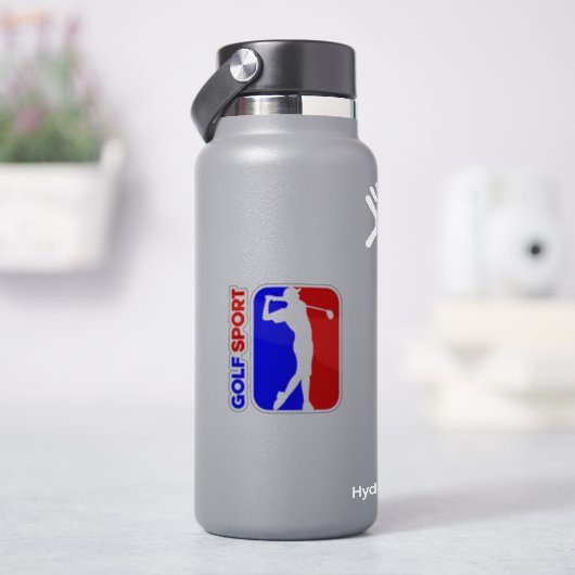 Golf | 3"x 3" — Glanzende transparante sticker (HydroFlask)