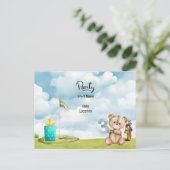 Golf 3e verjaardag save the date voor jongetje briefkaart (Staand voorkant)