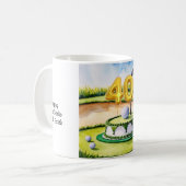Golf 40e verjaardag cadeau voor golfer met naam koffiemok (Voorkant links)