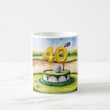 Golf 40e verjaardag cadeau voor golfer met naam