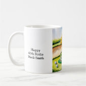 Golf 40e verjaardag cadeau voor golfer met naam koffiemok (Links)