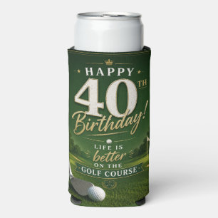 Golf 40e verjaardag golfer's feest seltzer blikjeskoeler
