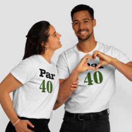 Golf 40e verjaardag Par forty voor Golfer Party T-shirt