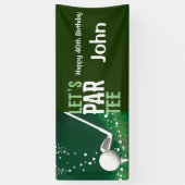 Golf 40e verjaardag voor golfer feestje spandoek (Verticaal)