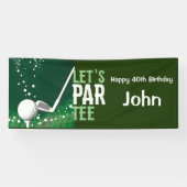 Golf 40e verjaardag voor golfer feestje spandoek (Horizontaal)