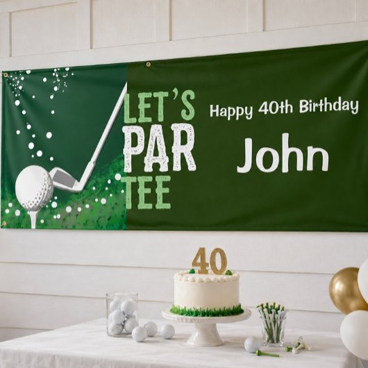 Golf 40e verjaardag voor golfer feestje spandoek