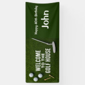 Golf 40e verjaardag voor golfer feestje  spandoek (Verticaal)