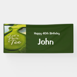Golf 40e verjaardag voor golfer party spandoek