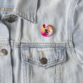 Golf 40e verjaardag voor vrouw golfer ronde button 3,2 cm (In situ)