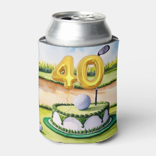 GOLF 40e verjaardagsfeest Blikjeskoeler (Blikje Voorkant)