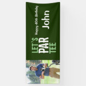 Golf 40ste verjaardag golfer feest maak je eigen spandoek (Verticaal)