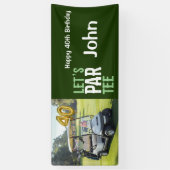 Golf 40ste verjaardag voor golfer feestje spandoek (Verticaal)