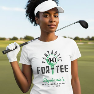Golf 40ste Verjaardagsfeest Fantastisch For-Tee Wi T-shirt