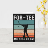 Golf 40ste verjaardagsfeest For-tee en nog steeds  Kaart (Gele Bloem)