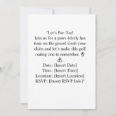 Golf  40th Birthday for cat woman golfer on course Kaart (Achterkant)