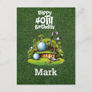 Golf 40th Birthday Golfer Jaren van Geweldige zijn Briefkaart