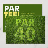Golf 40th Birthday Party Kaart (Voorkant / Achterkant)