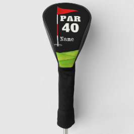 Golf 40th Birthday to golfer met golfvlag Golfheadcover